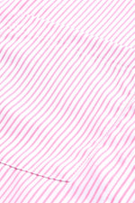 Load image into Gallery viewer, Pink Smocked Cuffed Striped Boyfriend Shirt with Pocket - Fashion Queen - 22