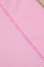 Load image into Gallery viewer, Pink Solid Pocketed Crossover High Waist Swim Skort - Fashion Queen - 23