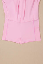 Load image into Gallery viewer, Pink Solid Pocketed Crossover High Waist Swim Skort - Fashion Queen - 25