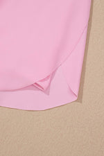 Load image into Gallery viewer, Pink Solid Pocketed Crossover High Waist Swim Skort - Fashion Queen - 26