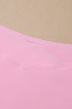 Load image into Gallery viewer, Pink Solid Pocketed Crossover High Waist Swim Skort - Fashion Queen - 27