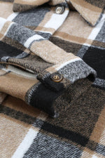 Load image into Gallery viewer, Plaid Print Buttoned Shirt Jacket - Fashion Queen - 15