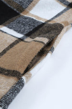 Load image into Gallery viewer, Plaid Print Buttoned Shirt Jacket - Fashion Queen - 19