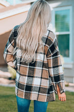 Load image into Gallery viewer, Plaid Print Buttoned Shirt Jacket - Fashion Queen - 2