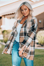Load image into Gallery viewer, Plaid Print Buttoned Shirt Jacket - Fashion Queen - 8