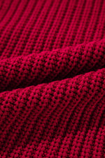 Load image into Gallery viewer, Racing Red Off-the-shoulder Knit Sweater - Fashion Queen - 11