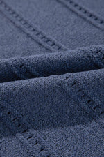 Load image into Gallery viewer, Real Teal Boat Neck Drop Shoulder Pointelle Knit Sweater - Fashion Queen - 12