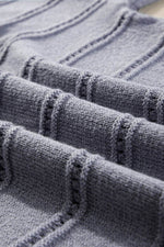 Load image into Gallery viewer, Real Teal Boat Neck Drop Shoulder Pointelle Knit Sweater - Fashion Queen - 21