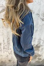 Load image into Gallery viewer, Real Teal Corduroy Drawstring Hooded Pocket Zip Up Jacket - Fashion Queen - 3