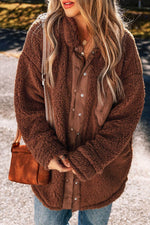 Load image into Gallery viewer, Red Clay Faux Shearling Teddy Bear Jacket - Fashion Queen - 3