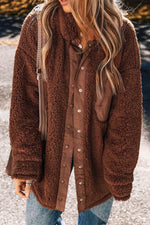 Load image into Gallery viewer, Red Clay Faux Shearling Teddy Bear Jacket - Fashion Queen - 4