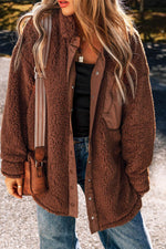 Load image into Gallery viewer, Red Clay Faux Shearling Teddy Bear Jacket - Fashion Queen - 5