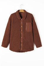 Load image into Gallery viewer, Red Clay Faux Shearling Teddy Bear Jacket - Fashion Queen - 6