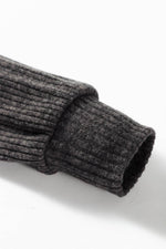 Load image into Gallery viewer, Red Dahlia Ribbed Zip Up Front Drawstring Hoodie - Fashion Queen - 22