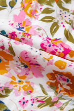 Load image into Gallery viewer, Red Floral Short Sleeve V Neck High Waist Maxi Dress - Fashion Queen - 15