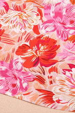 Load image into Gallery viewer, Red Floral Spaghetti Strap Surplice Neck Shirred Waist Mini Dress - Fashion Queen - 14