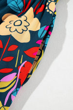 Load image into Gallery viewer, Red Mix Tropical Print Strapless Ruffled Jumpsuit - Fashion Queen - 15