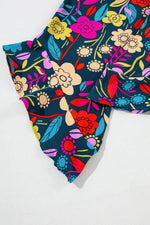 Load image into Gallery viewer, Red Mix Tropical Print Strapless Ruffled Jumpsuit - Fashion Queen - 16