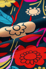 Load image into Gallery viewer, Red Mix Tropical Print Strapless Ruffled Jumpsuit - Fashion Queen - 17