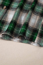 Load image into Gallery viewer, Red Plaid Print Chest Pocket Buttoned Hooded Shacket - Fashion Queen - 18