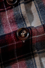 Load image into Gallery viewer, Red Plaid Print Chest Pocket Buttoned Hooded Shacket - Fashion Queen - 8