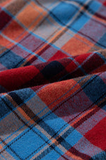 Load image into Gallery viewer, Red Plaid Print Loose Vintage Shirt - Fashion Queen - 13