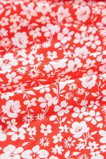Load image into Gallery viewer, Red Plus Size Floral V Neck Flared Bracelet Sleeve Blouse - Fashion Queen - 14