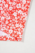 Load image into Gallery viewer, Red Plus Size Floral V Neck Flared Bracelet Sleeve Blouse - Fashion Queen - 15