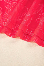 Load image into Gallery viewer, Red Western Girls Mesh T Shirt - Fashion Queen - 10