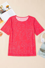 Load image into Gallery viewer, Red Western Girls Mesh T Shirt - Fashion Queen - 5