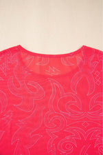 Load image into Gallery viewer, Red Western Girls Mesh T Shirt - Fashion Queen - 8