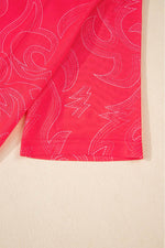 Load image into Gallery viewer, Red Western Girls Mesh T Shirt - Fashion Queen - 9