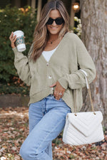 Load image into Gallery viewer, Rose Buttons Front Pocketed Sweater Cardigan - Fashion Queen - 20