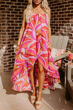 Load image into Gallery viewer, Rose Floral High Low Bandeau Vacay Dress - Fashion Queen - 7