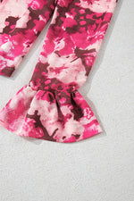 Load image into Gallery viewer, Rose Floral Mesh Flounce Sleeve Mock Neck Blouse - Fashion Queen - 11