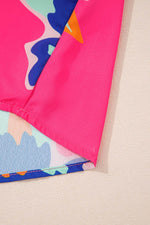 Load image into Gallery viewer, Rose Floral Pattern V Neck Balloon Sleeve Plus Size Blouse - Fashion Queen - 10