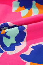 Load image into Gallery viewer, Rose Floral Pattern V Neck Balloon Sleeve Plus Size Blouse - Fashion Queen - 12