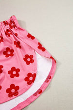 Load image into Gallery viewer, Rose Floral Print Crop Tee and Shorts Lounge Set - Fashion Queen - 16