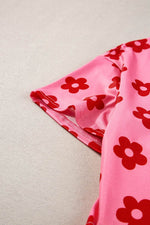 Load image into Gallery viewer, Rose Floral Print Crop Tee and Shorts Lounge Set - Fashion Queen - 17