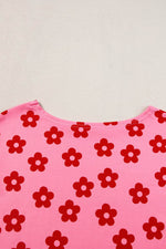 Load image into Gallery viewer, Rose Floral Print Crop Tee and Shorts Lounge Set - Fashion Queen - 18