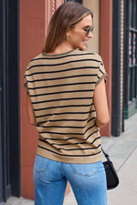 Load image into Gallery viewer, Rose Knitted Bat Sleeve T Shirt - Fashion Queen - 5