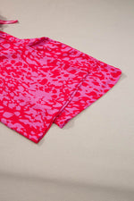 Load image into Gallery viewer, Rose Leopard Loose Sleeve Belted Wide Leg Jumpsuit - Fashion Queen - 17