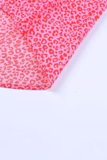 Load image into Gallery viewer, Rose Leopard Print Oversized Half Sleeve V Neck Top - Fashion Queen - 16