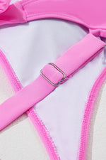 Load image into Gallery viewer, Rose Red Crisscross Straps Tie Back Flared One Piece Swimsuit - Fashion Queen - 20