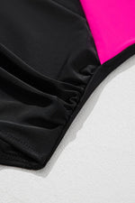 Load image into Gallery viewer, Rose Red Crossover Colorblock Cutout One Piece Swimsuit - Fashion Queen - 22