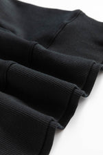 Load image into Gallery viewer, Rose Red Drop Shoulder Crisscross Stitching Pocketed Loose Sweatshirt - Fashion Queen - 23