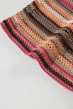 Load image into Gallery viewer, Rose Red Ethnic Striped Wide Cropped Long Sleeve Top - Fashion Queen - 10