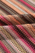 Load image into Gallery viewer, Rose Red Ethnic Striped Wide Cropped Long Sleeve Top - Fashion Queen - 12