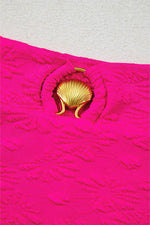 Load image into Gallery viewer, Rose Red Gold Shell Decor Wire-free Knotted 2pcs Bikini Swimsuit - Fashion Queen - 14