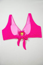 Load image into Gallery viewer, Rose Red Gold Shell Decor Wire-free Knotted 2pcs Bikini Swimsuit - Fashion Queen - 22